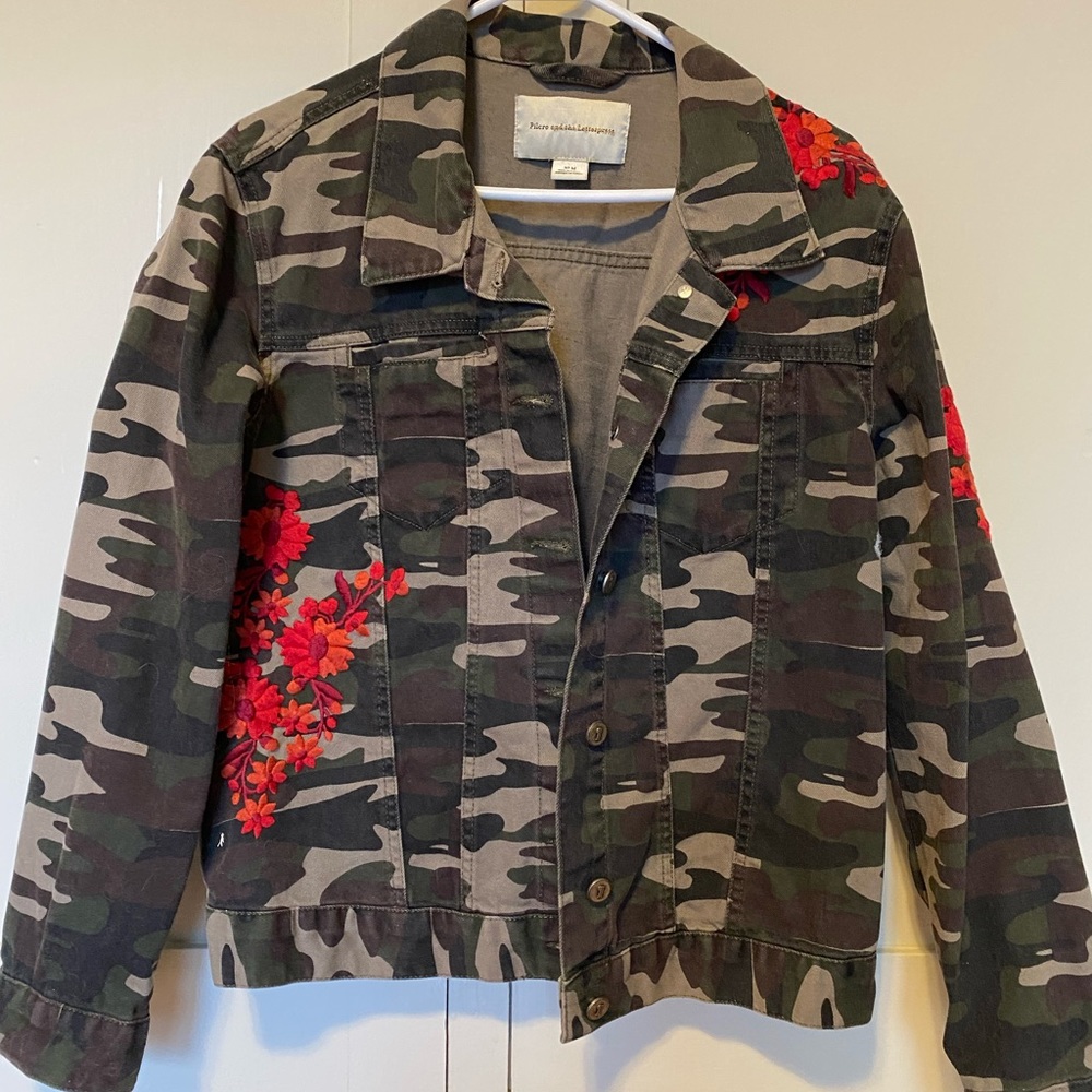 Anthropologie Pilcro and the Letterpress Camo Jacket.